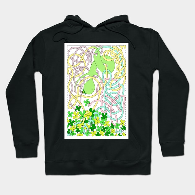 Mr Squiggly Four-Leaf Clover Hoodie by becky-titus